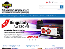 Tablet Screenshot of allgraphicsupplies.com